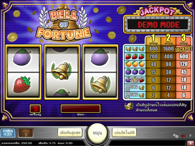 bell of fortune slot game jackpot prize 100000 THB Happylue